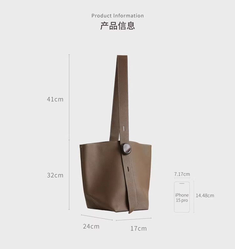 Stone Flow Collection Large Bucket Bag