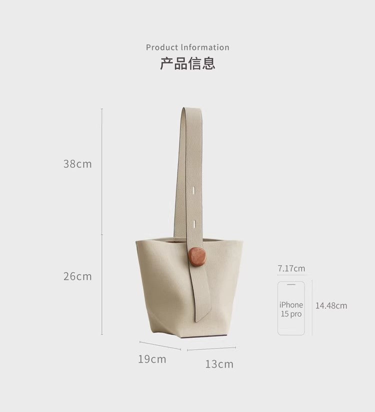 Stone Flow Collection Small Bucket Bag