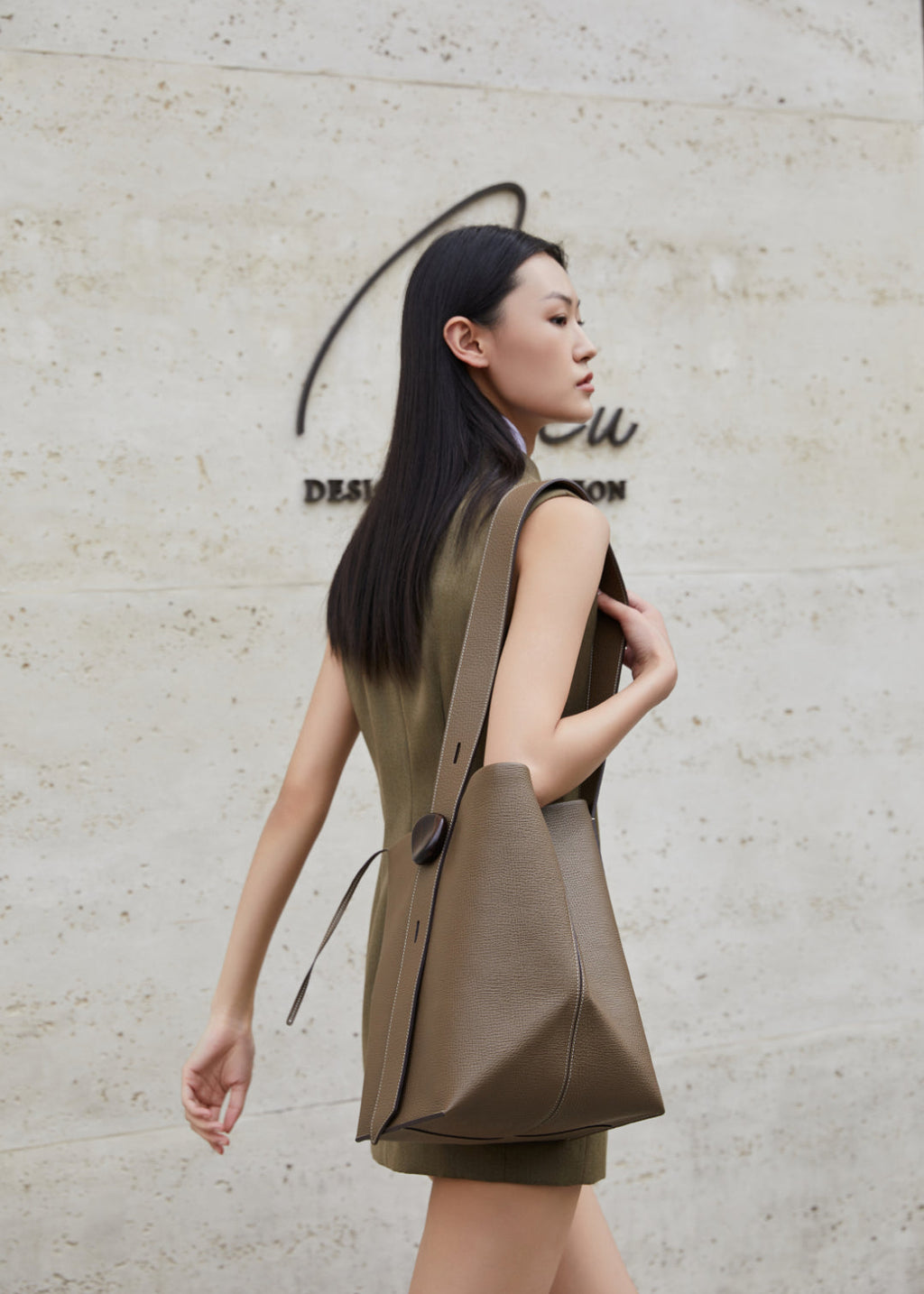 Stone Flow Collection Large Bucket Bag