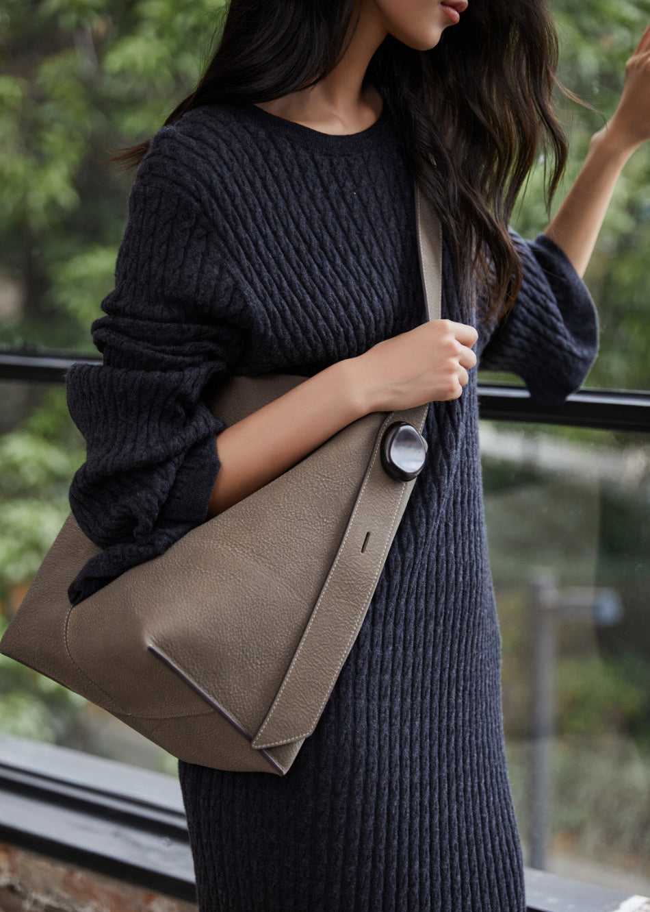Stone Flow Collection Large Bucket Bag