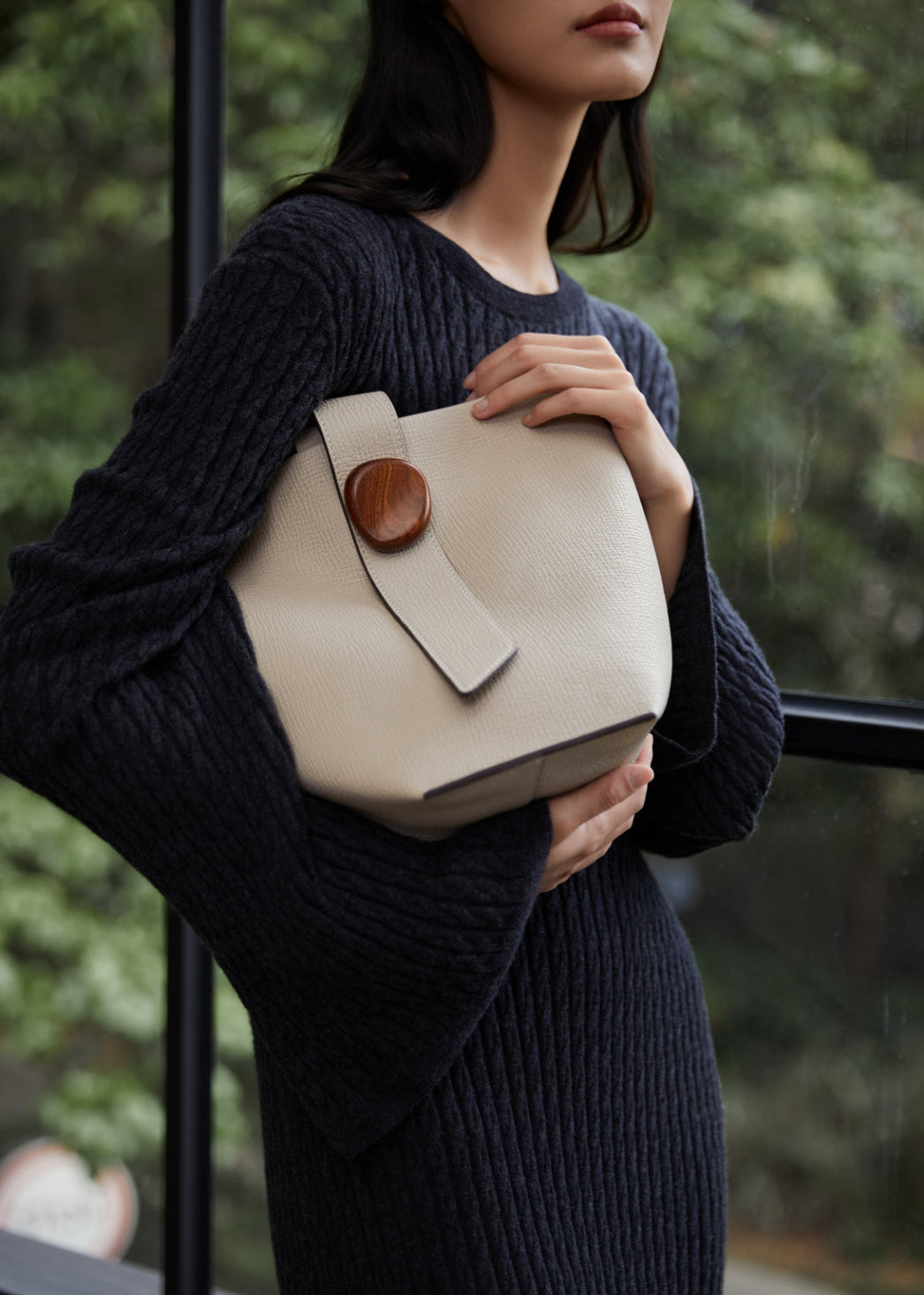 Stone Flow Collection Small Bucket Bag