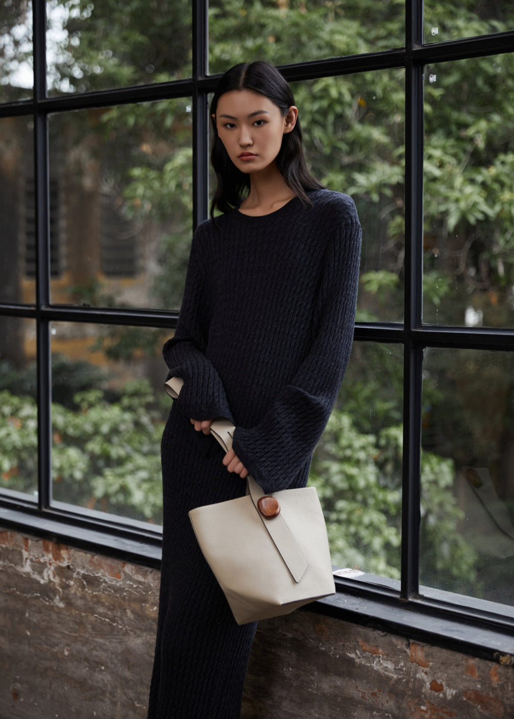 Stone Flow Collection Small Bucket Bag