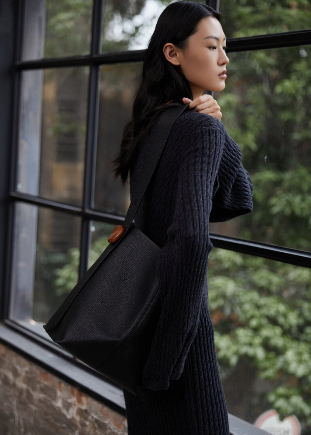 Stone Flow Collection Large Bucket Bag