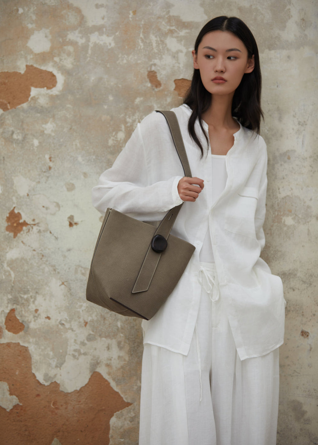 Stone Flow Collection Small Bucket Bag