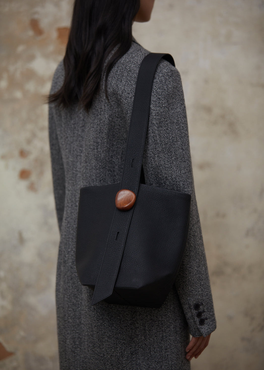 Stone Flow Collection Small Bucket Bag
