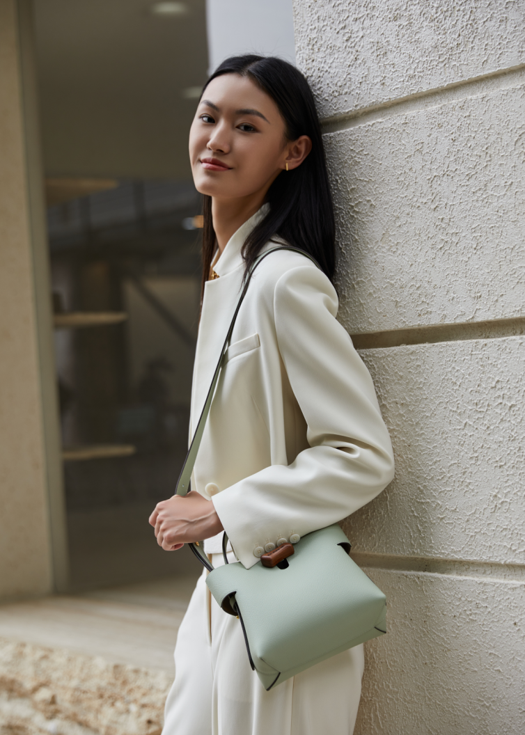 "Qingyi" Series Ru Kiln Green Tote Bag