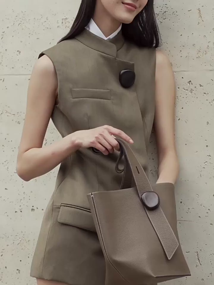 Stone Flow Collection Small Bucket Bag