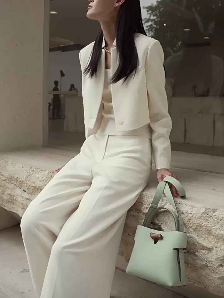 "Qingyi" Series Ru Kiln Green Tote Bag